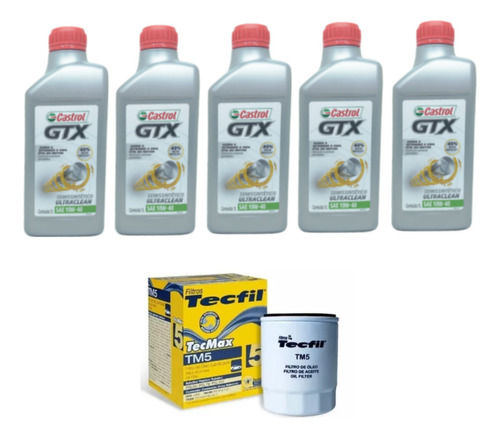 Kit Óleo + Filtro  Lancer 2011 Castrol Gtx Ultraclean 10w40