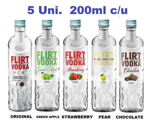 Vodka Flirt 200ml   5 Unidades.