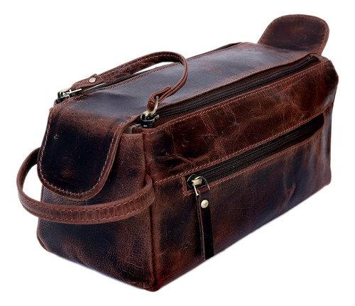 Kit De Viaje De Cuero Dopp, Neceser Para Hombres, Afeitado,
