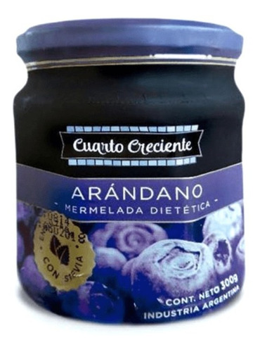 Mermelada De Arandanos Con Stevia - 300 Grs