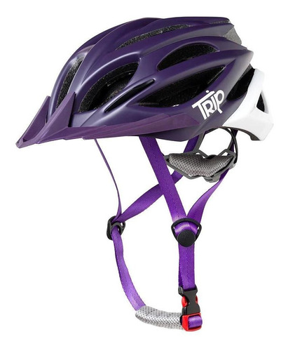 Casco Bici Trip Mtb Purpura/blanco