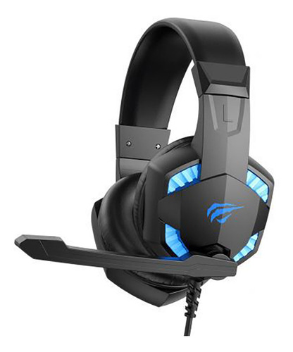 Auriculares para jugadores Havit Gamenote H2032d, color negro y azul