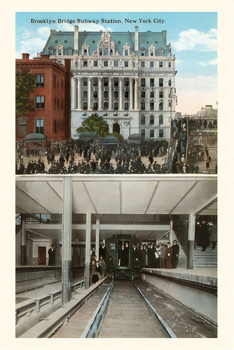 Vintage Journal Brooklyn Bridge Subway Station, New York City, De Found Image Press. Editorial Found Image Pr, Tapa Blanda En Inglés