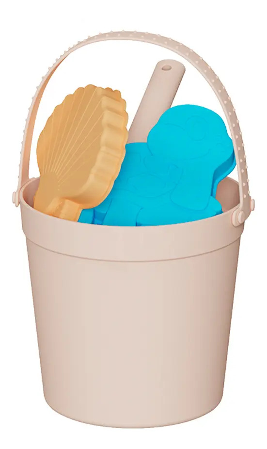 Life Brinquedos Silicone Praia Balde Pá Rastelo Mms0030