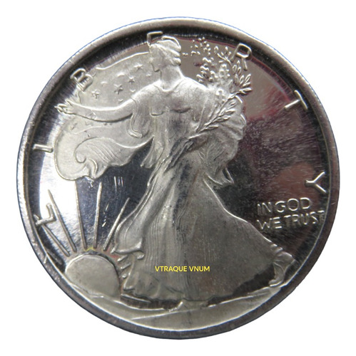 Medalla 2 Onzas Walking Liberty Libertad Caminando .999