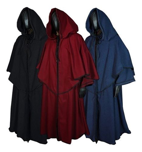 Disfraz Medieval, Capa Con Capucha, Bata De Monje, Capa