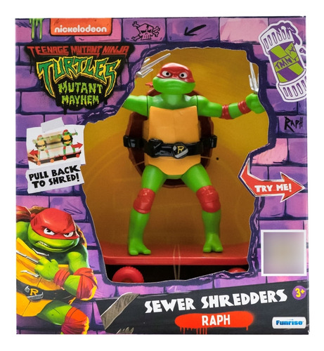 Tortugas ninja figura en skate ralph activa boton de batalla