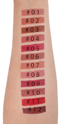 Set 12 Delineadores De Labios Lápiz, Pigmentación Profunda