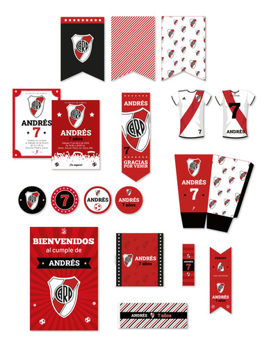 Kit Cumple Candy Imprimible River Plate