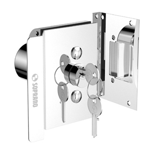 Fechadura Elétrica Vidro Alvenaria 12v R1l Inox Soprano