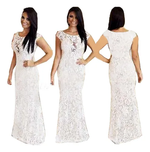 Vestido longo com calda sale