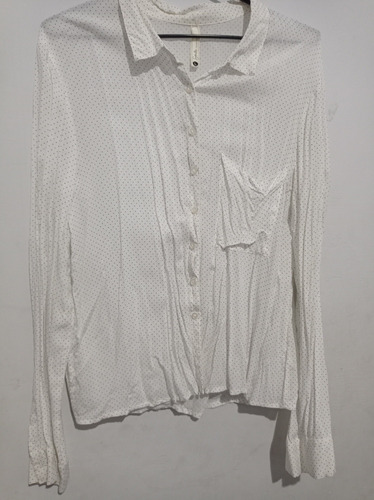 Lote Camisas Blanco Y Negro Talle Mediano X3