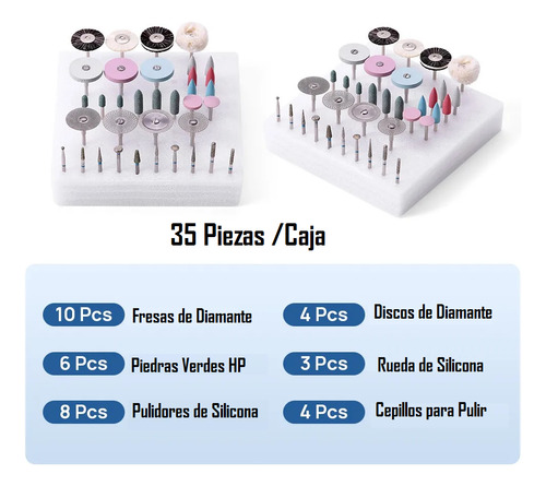 Micromotor Dental Strong + Pieza De Mano Tipo E + Pulidores