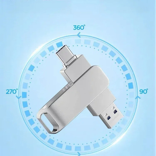 Unidad Flash Usb 3.0 2 En 1 De 128 Gb Con Memorias Tipo C