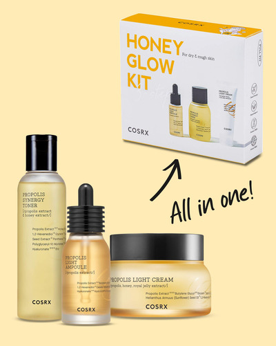 Conjunto De Cuidados Com A Pele Cosrx Honey Glow Com Tônico