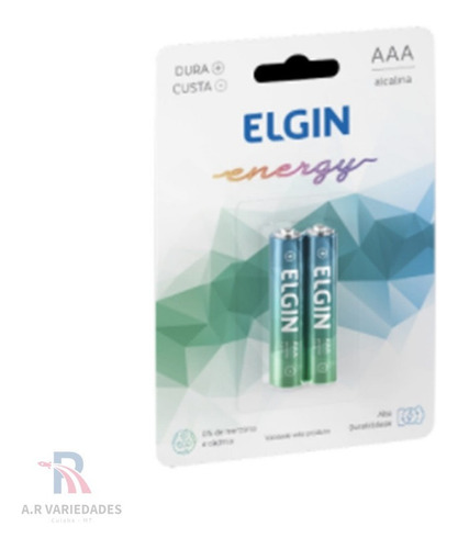 Pilha Palito Alcalina Elgin Aaa Lr03 Blister Com 2 Pilhas