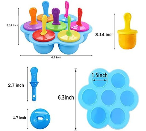 Moldes De Silicona Para Paletas, Mini Molde Para Paletas De