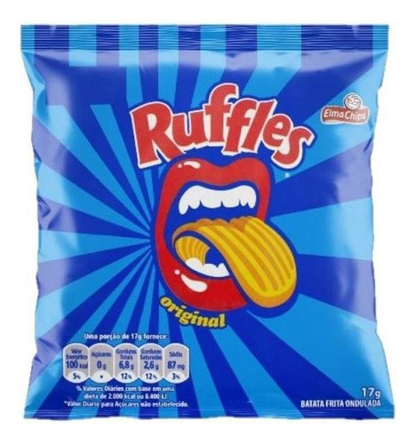 Ruffles 17g Pequeno Elma Chips Batatinha Lanche Kit 100un