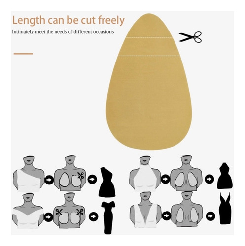 Imagen 4 de 10 de Combo Corpiño Invisible Adhesivo Gota + Boob Tape, Les Loles