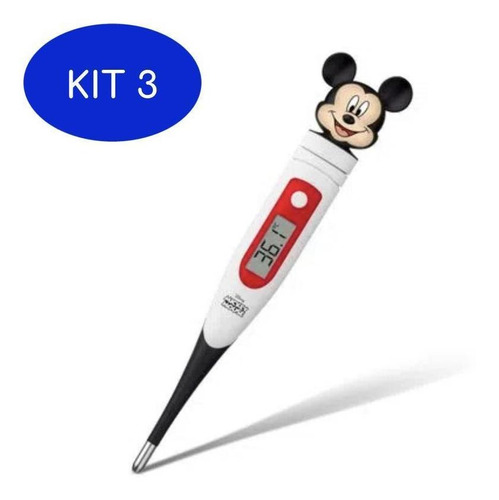 Kit 3 Termômetro Digital Mickey Multilaser- Disney