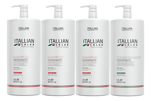 3 Shampoo + 1 Condicionador Lavatório Itallian Color 2,5l