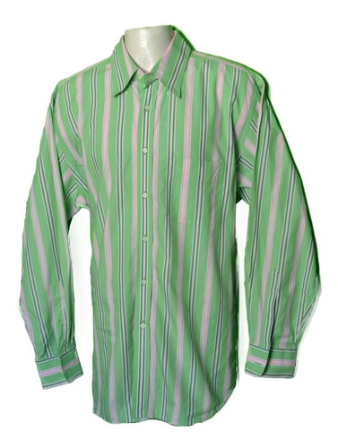 Remate Camisa J. Mclaughkin Talla L Original Hombre Verde Ro