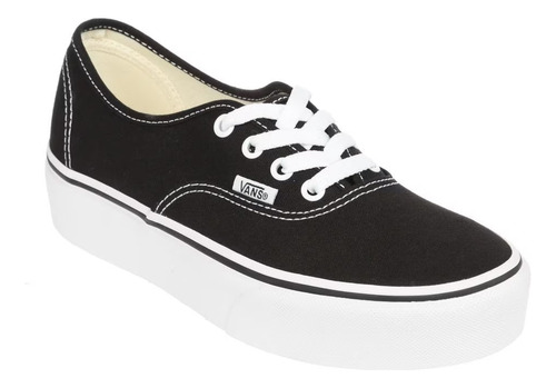 Tenis Vans Authentic Platform Color Negro Para Dama 22 Al 26