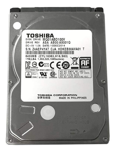 Toshiba Disco Duro Sata 3.0gb/s De 2.5 Pulgadas De Caché D.