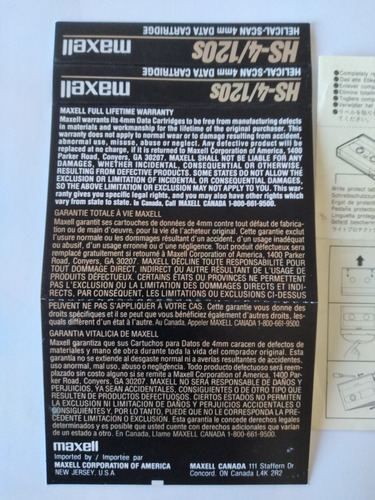 Cassette Maxell -- Hs-4/120s Nuevos Sellados (c2