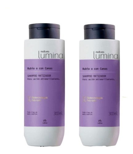 Natura Lumina 2 Shampoo Cabello Rubio O Con Canas De 300 Ml.