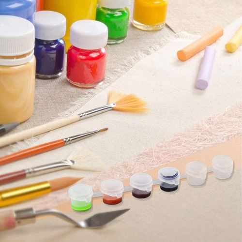 25 Tiras Para Macetas De Pintura Vacías, Recipientes Transpa