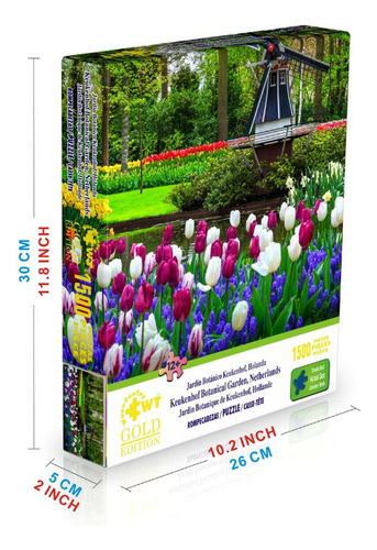 Rompecabezas Wuundentoy Gold Edition 1500 Pzs, Jardín Botánico Keukenhof