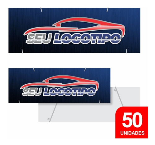 Imagem 1 de 6 de Tapa Placa Carro - Feirao, Garagem, Revenda - 41x14cm Ps 1mm