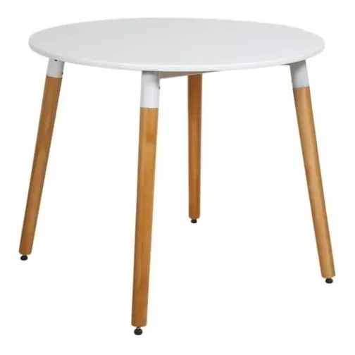 Mesa Eames 90cm Redonda Comedor Bar Madera Diseño Baires4