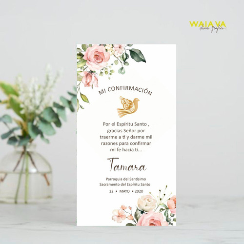 Imagen 3 de 10 de Estampitas Tarjetas Estampas Confirmación Nenas X 4u