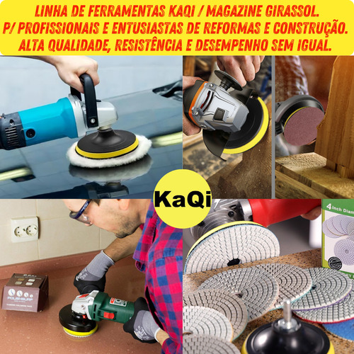 5 Discos 4 Pol 100mm Suporte Politriz Furadeira Lixa M14 Pro