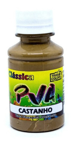 Tinta Pva Fosca Artesanato 100ml True Colors Cores Diversas Cor Castanho