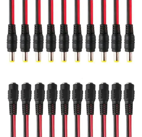 5 Pares Dc Pigtail Cable Cable Plug 18awg Pure Copper 2...