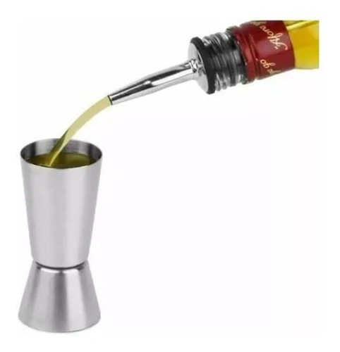 Dosador Duplo Inox 25ml / 50ml Copo Medidor Bebidas Drinks