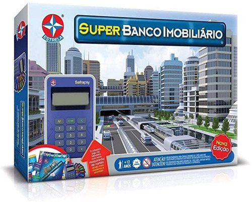 Jogo De Tabuleiro Super Banco Imobiliário C/ Maquina Estrela