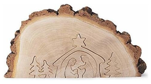 Pesebre Navideño De Madera Adorno De Mesa Decoración ...