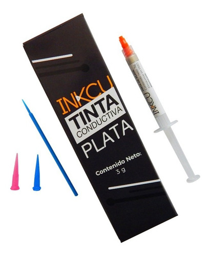 Imagen 1 de 4 de Tinta Conductiva De Plata Inkcu 3 G + Accesorios
