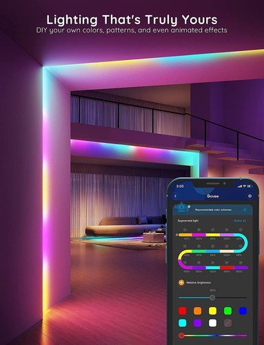 Tiras De Luces Led Govee Smart Rgbic, 10 Metros, Con Wi-fi