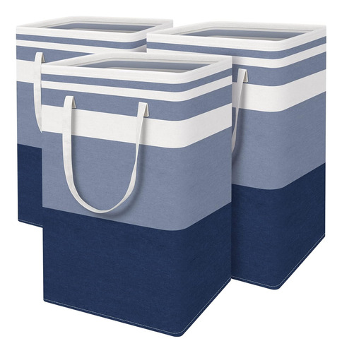 Cesta Plegable Impermeable Para Lavandería De 3 Unidades