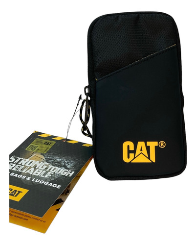 Porta Celular Cat Original Acolchado Negro Unisex