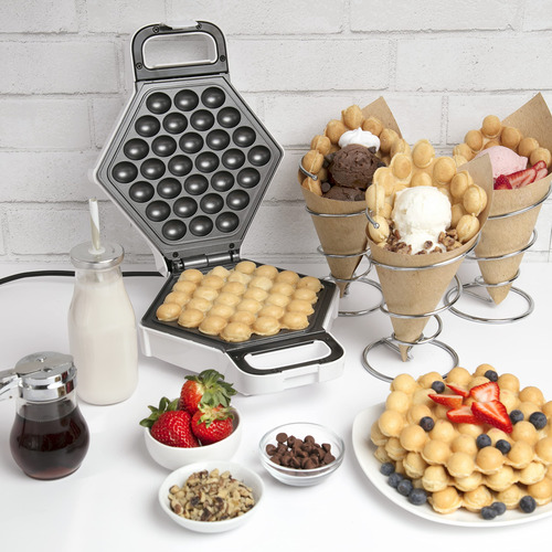 Bubble Waffle Maker Cucinapro Electric Nonstick W Recipe