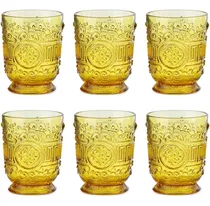 Comprar Vasos Vintage A La Juego De 6 Vasos De Vidrio De Color Vasos