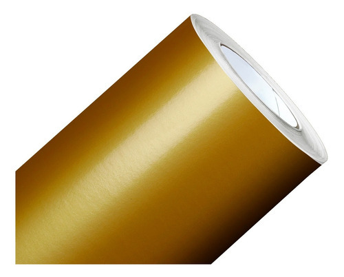 Adesivo Vinil Color Envelopamento Móveis Geladeira 6m X 1m Cor Ouro
