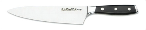 Cuchillo 3 Claveles Cocinero 20 Cm Forjado Toledo Acero Inox Color Negro