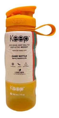 Botella Anatómica Grande Con Mango 800ml Colores - Keep